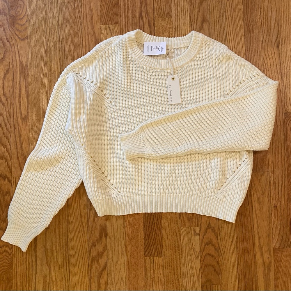 NWT By Together Cream Knit Sweater